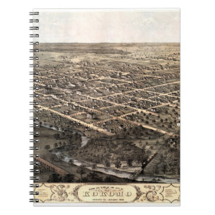 Cuaderno Mapa de imágenes de la época de Kokomo-Indiana