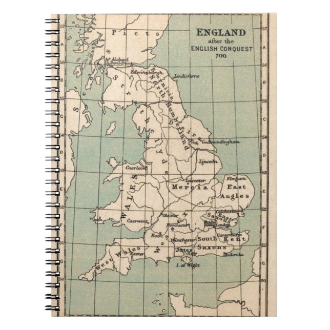 Cuaderno Mapa de Inglaterra antigua (Frente)