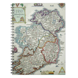 Cuaderno Mapa de Irlanda - Mapa histórico irlandés Eire E