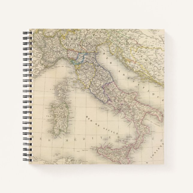 Cuaderno Mapa de Italia (Anverso)