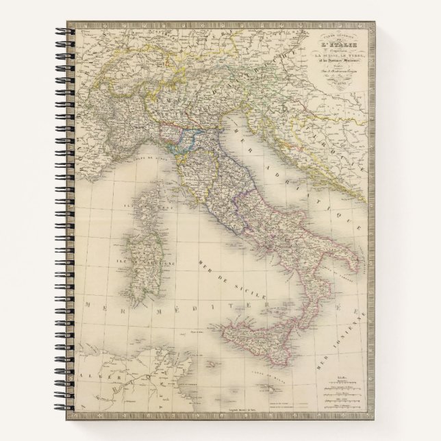 Cuaderno Mapa de Italia (Anverso)