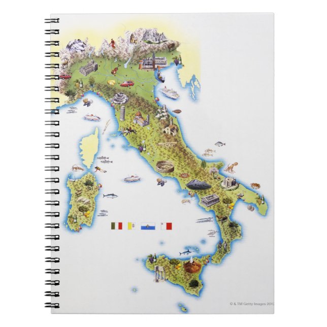 Cuaderno Mapa de Italia (Frente)