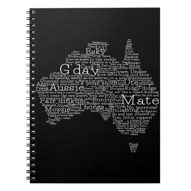 Cuaderno Mapa de jerga de Australia (Frente)