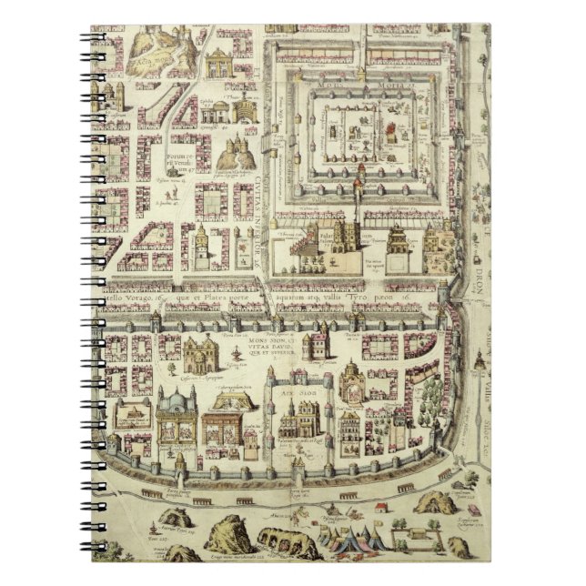 Cuaderno Mapa de Jerusalén y de los alrededores, de 'C (Frente)