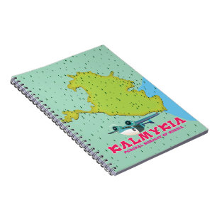 Cuaderno mapa de Kalmikia Rusia