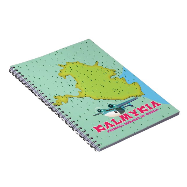 Cuaderno mapa de Kalmikia Rusia (Lado Derecho)