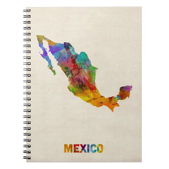 Cuaderno Mapa de la acuarela de México (Frente)
