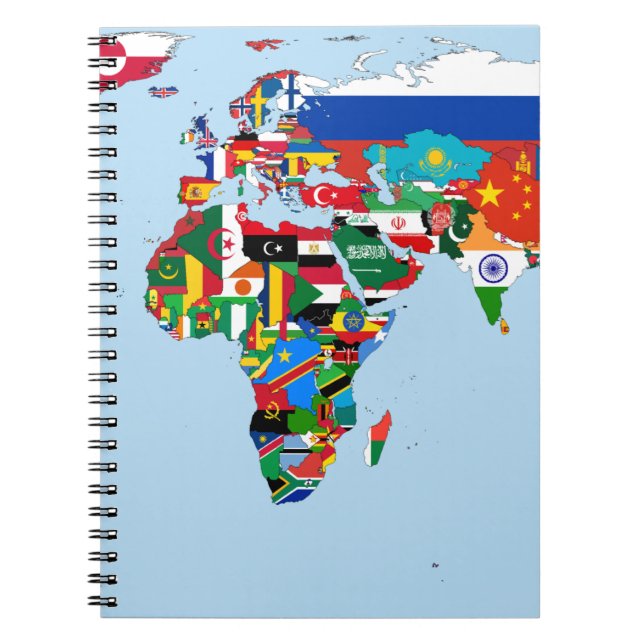 Cuaderno Mapa de la bandera del mundo 2 (Frente)