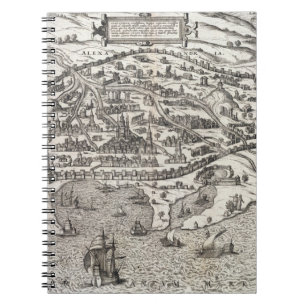 Cuaderno Mapa de la ciudad de Alexandría en Egipto, c.1625