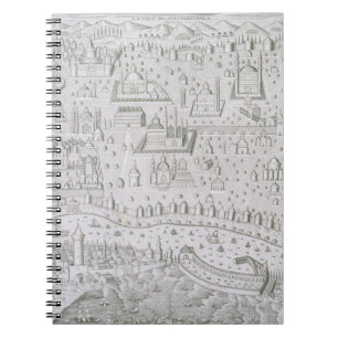 Cuaderno Mapa de la ciudad de Constantinopla, Turquía,