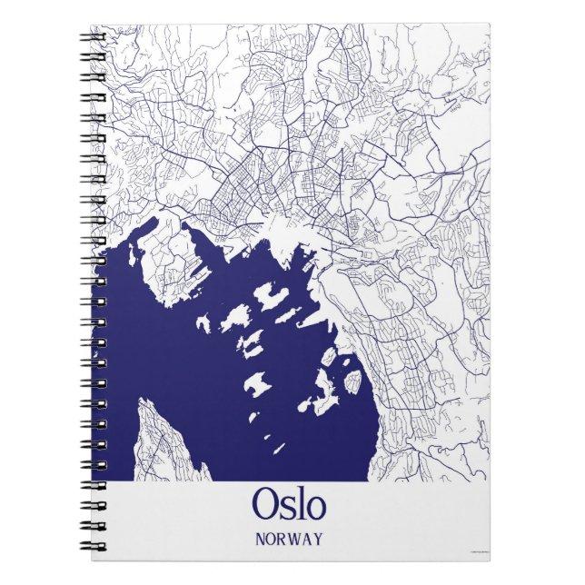 Cuaderno Mapa de la ciudad de Oslo (Frente)