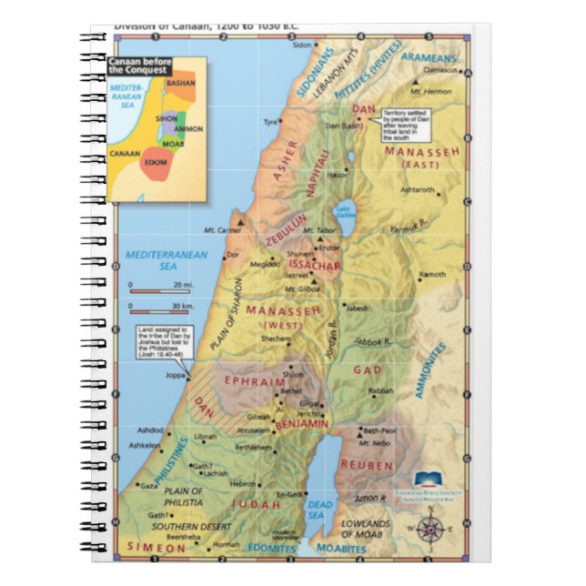Cuaderno Mapa de la División de Doce Tierras Tribales de Ca (Frente)