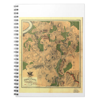 Cuaderno Mapa de la guerra civil del campo de batalla de