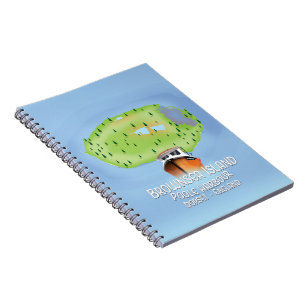 Cuaderno Mapa de la isla Brownsea, Poole, Dorset, Inglaterr