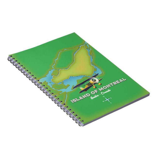 Cuaderno Mapa de la Isla de Montreal Canadá (Lado Derecho)