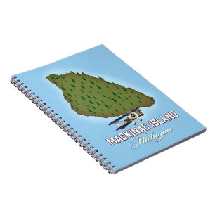 Cuaderno Mapa de la isla Mackinac Michigan