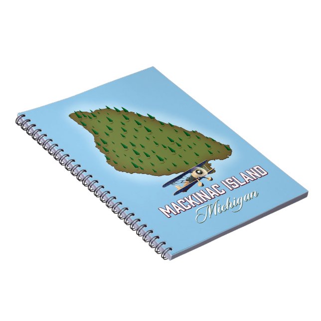 Cuaderno Mapa de la isla Mackinac Michigan (Lado Derecho)