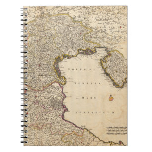Cuaderno Mapa de la región de Venecia, Italia