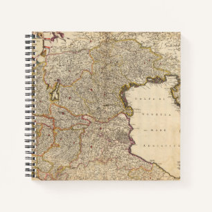 Cuaderno Mapa de la región de Venecia, Italia