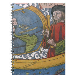 Cuaderno Mapa de las Américas con Explorer Amerigo Vespucci