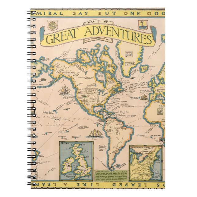 Cuaderno Mapa de las grandes aventuras (Frente)