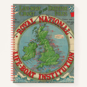 Cuaderno Mapa de las Islas Británicas - Gráfico del barco