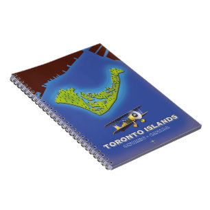 Cuaderno Mapa de las Islas de Toronto, Ontario, Canadá