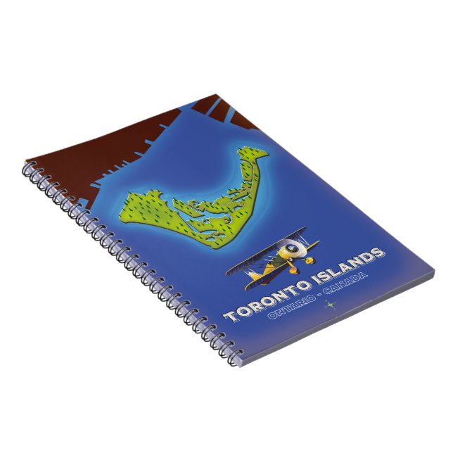 Cuaderno Mapa de las Islas de Toronto, Ontario, Canadá (Lado Derecho)