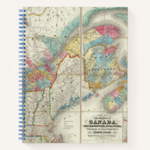 Cuaderno Mapa De Las Provincias De Canadá