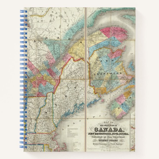 Cuaderno Mapa De Las Provincias De Canadá (Anverso)
