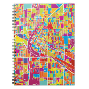 Cuaderno Mapa de Las Vegas colorido, Nevada