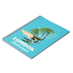 Cuaderno Mapa de Lombok Indonesia
