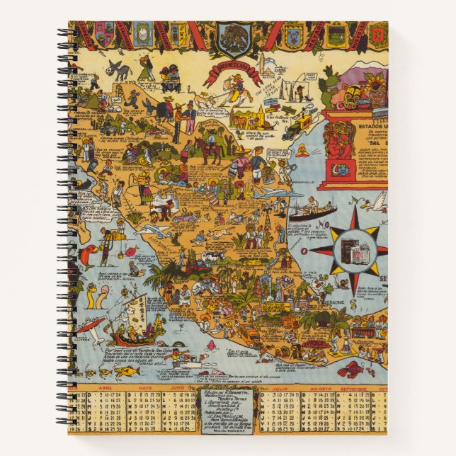 Cuaderno Mapa de los Estados Unidos Mexicanos (Anverso)