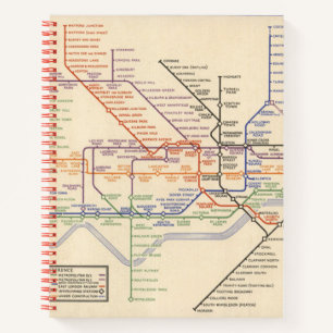 Cuaderno Mapa de los ferrocarriles subterráneos de Londres