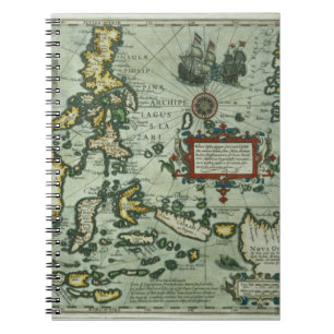 Cuaderno Mapa de los indies del este, pub. 1635 en