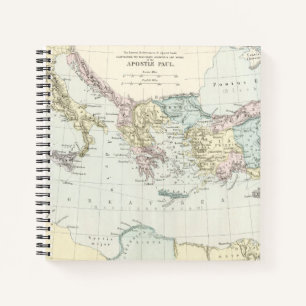 Cuaderno Mapa de los viajes misioneros del apóstol Paul