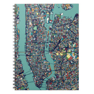 Cuaderno Mapa de Manhattan Nueva York