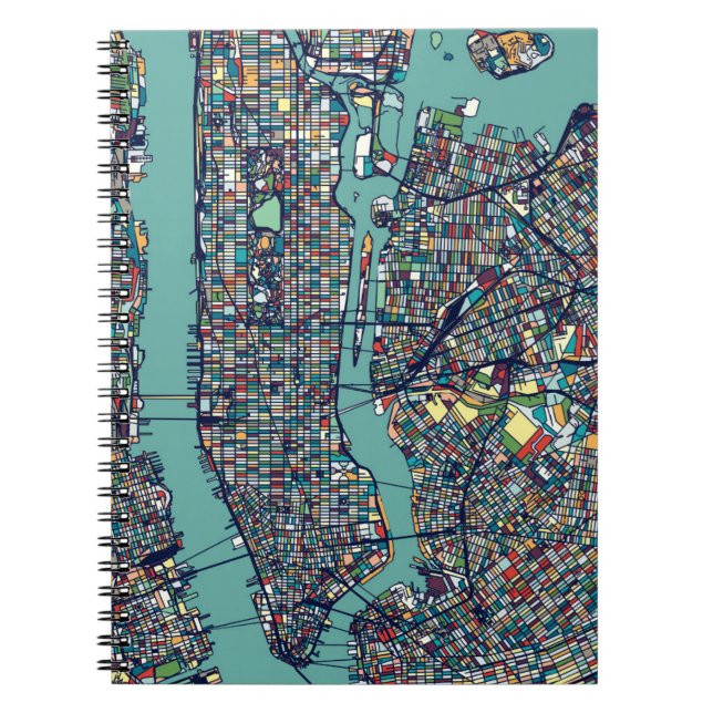 Cuaderno Mapa de Manhattan Nueva York (Frente)