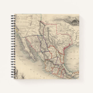 Cuaderno Mapa de México, California y Texas