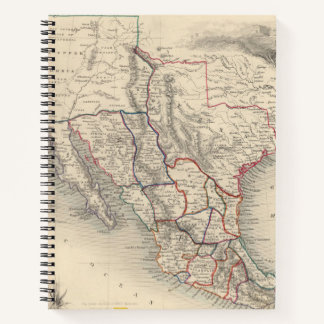 Cuaderno Mapa de México, California y Texas