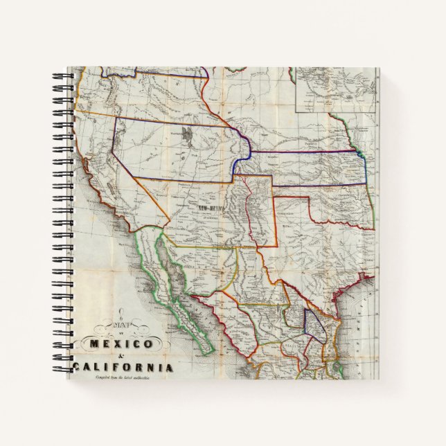 Cuaderno Mapa De México Y California (Anverso)