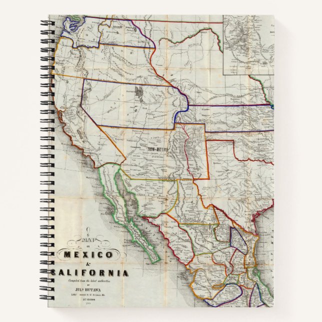 Cuaderno Mapa De México Y California (Anverso)