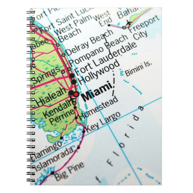 Cuaderno Mapa de Miami (Frente)