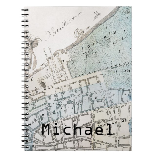 Cuaderno Mapa de New York City, 1728 (Frente)