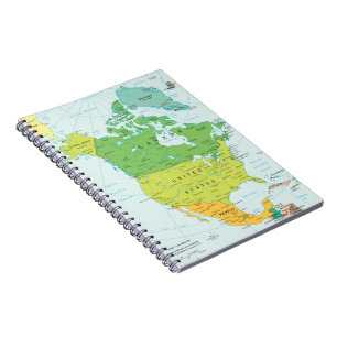 Cuaderno Mapa de Norteamérica