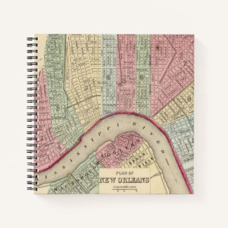 Cuaderno Mapa de Nueva Orleans por Mitchell