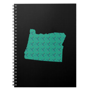 Cuaderno Mapa de Oregon de la alfombra del aeropuerto de