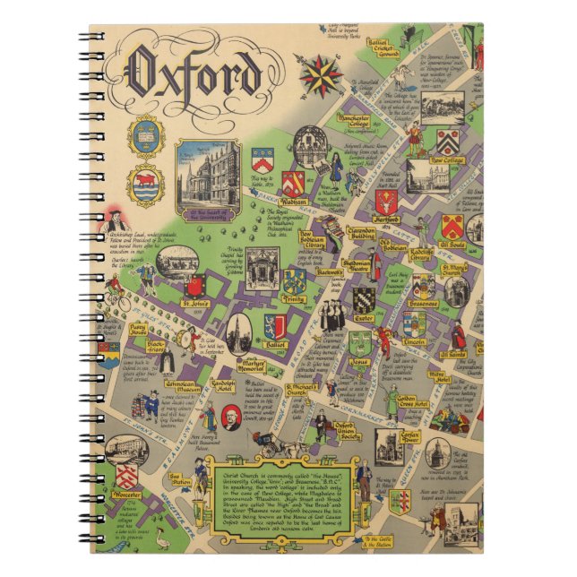 Cuaderno Mapa de Oxford, Inglaterra (British Railways) (Frente)
