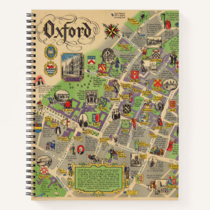 Cuaderno Mapa de Oxford, Inglaterra (Ferrocarriles Británi