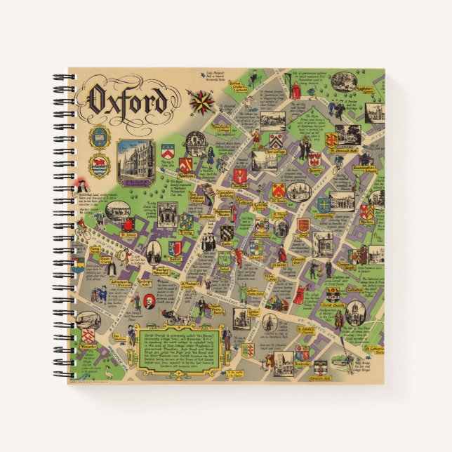 Cuaderno Mapa de Oxford, Inglaterra (Ferrocarriles Británic (Anverso)